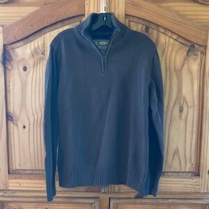US Army 1st Infantry Division Big Red 1 green brown long sleeve sweater size L